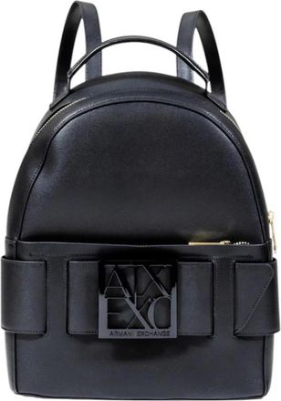 A|X Armani Exchange Zwarte ritsrugzak met meerdere zakken - Dames - Rugzakken - Zwart - ONE Size - Tassen