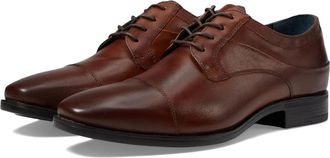 Johnston & Murphy Gibbons Oxfords Brown Leather Dress Shoes HAWK712