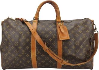 Louis Vuitton Brown Monogram Leather Boston Bag (Pre-Owned)