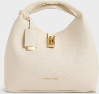 Charles & Keith Chance Turn-Lock Bucket Bag