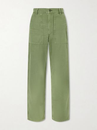 Polo Ralph Lauren Pantaloni A Gamba Dritta In Twill Di Cotone - Verde