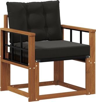 vidaXL Sof&aacute; De Exterior Madera Maciza De Acacia Y Textileno Natural Vidaxl