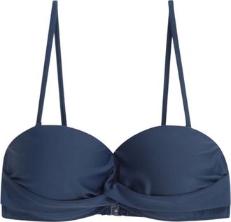 Animal Docks Plain Bandeau Bikini Top in Dark Blue at Nordstrom, Size 16
