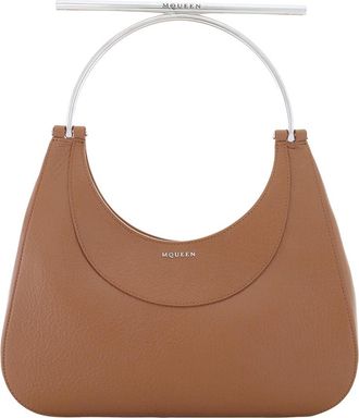 Alexander McQueen Alexander Mcqueen Ladies Pecan / Silver T-Bar Bag