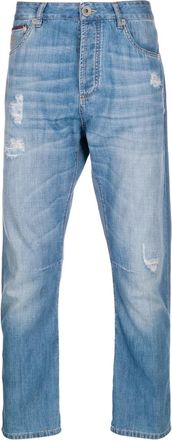 Brunello Cucinelli Distressed Straight-leg Jeans