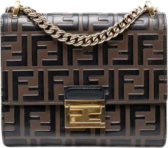 Fendi Pre-owned Cross Body Bags, female, Brown, Size: ONE SIZE Pre-owned Leather Crossbody Bag