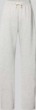Review Sweatpants mit elastischem Bund und Tunnelzug in Hellgrau Melange, Gr&ouml;&szlig;e XL