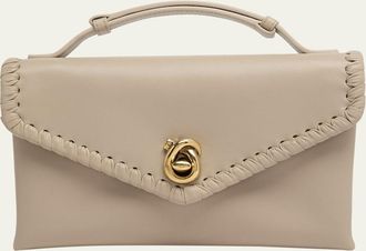 Bottega Veneta Knot Lock Leather Top-Handle Bag