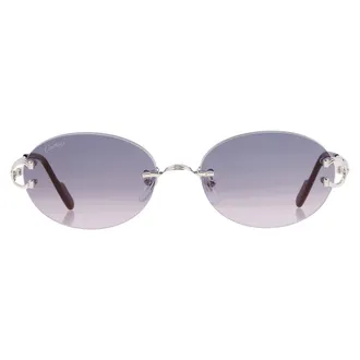 Cartier Blue Oval Unisex Sunglasses CT0551S 003 55