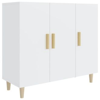 Berkfield Home Sideboard White 90x34x80 cm Engineered Wood | Size: 90 x 34 x 80 cm