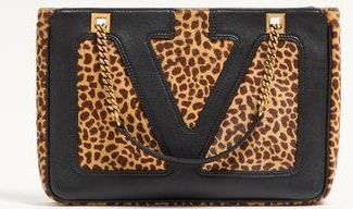 Valentino Garavani Valentino Garavani Viva Superstar small shopping bag in pony-effect calfskin Wo