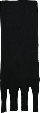 Alpha Studio Black Luminous Wool-Blend Scarf