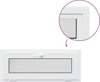 vidaXL Ventana De S&oacute;tano Basculante Risor 100 X 45 Cm Vidaxl