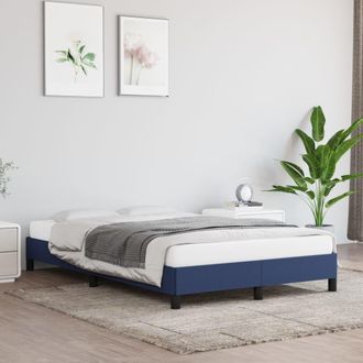 vidaXL Estructura De Cama Sin Colch&oacute;n Tela Azul 120x190 Cm Vidaxl