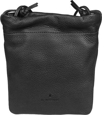 IL BISONTE Stijlvolle leren crossbodytas - Dames - Schoudertassen - Zwart - ONE Size - Leer - Tassen