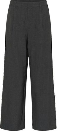 Kaffe Wijde broek - Dames - Broeken - Grijs - Maat: M Viscose