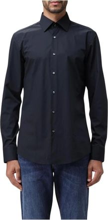HUGO BOSS Heren, Overhemden, Zwart, Maat: XS Katoen