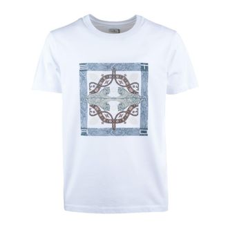 Etro White T-Shirt With Placed Print