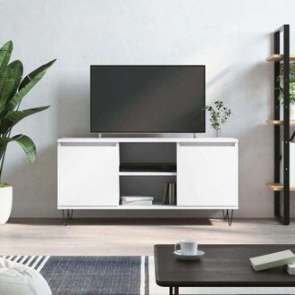 vidaXL Vidaxl - Mobile Porta tv Bianco 104x35x50 cm in Legno Multistrato