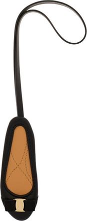 Ferragamo Black Varina Leather Bag Charm
