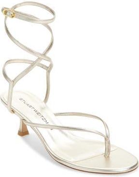Stuart Weitzman Cabo II Sandal in Light Gold at Nordstrom Rack, Size 6.5