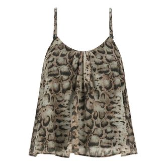 Pinko Udine Top - Dames - Tops zonder mouwen - Veelkleurig - XS - Katoen - Tops