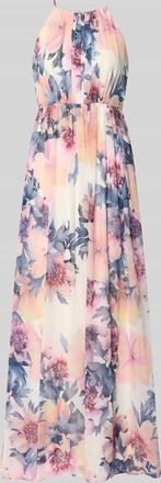 Jake*s Maxikleid aus Chiffon im Allover-Look in Ecru, Gr&ouml;&szlig;e 32