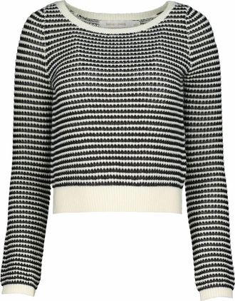 Bishop + Young Womens Archer Pullover Sweater In Black Stripe
