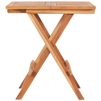 Berkfield Home Durable 3 Piece Folding Bistro Set Solid Teak Wood in Brown