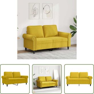 vidaXL Divano in velluto - Divano a 2 Posti giallo 120 cm in Velluto
