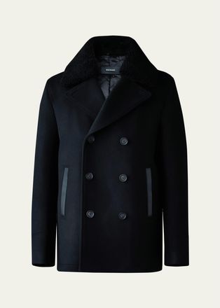 Mackage Mens Cole Wool Double Breasted Jacket