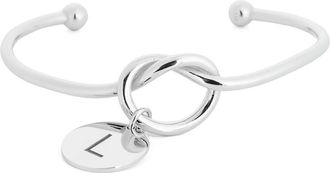 Meshmerise Love Knot Initial Bracelet in White-L at Nordstrom Rack