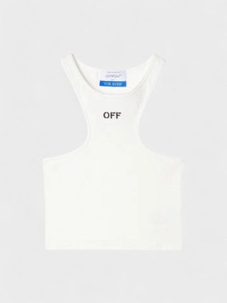 Off-white Womens Off Stamp Rib Rowing Top White - Size X-Large