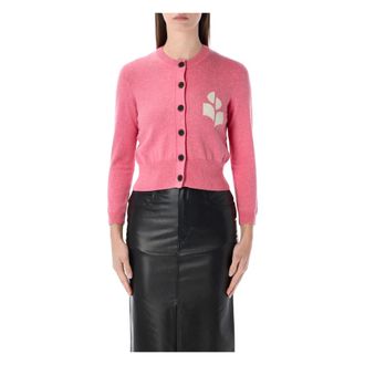 Isabel Marant Newton Cardigan - female - Marant &eacute;toile - Cardigans - Pink - S - Knitwear