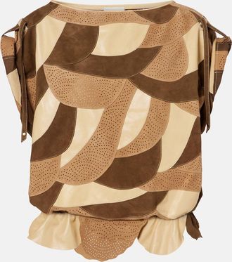 Isabel Marant Dalmy perforated suede top