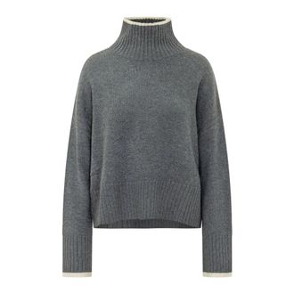 Pinko Falkland Maglia 90 - Dames - Coltruien - Grijs - L - Wol - Truien & Vesten