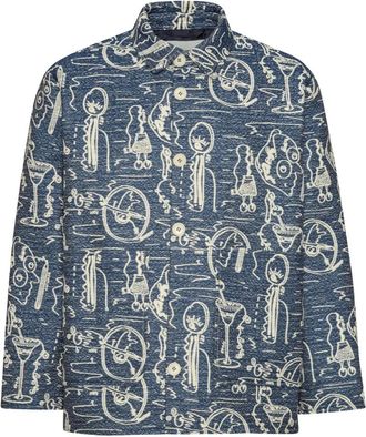 Henrik Vibskov Wheel jack met print - Blauw