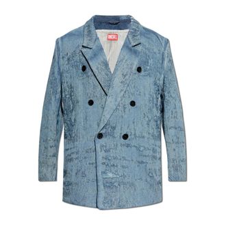 Diesel Denim Blazer D-Pekka-Fsg 2 - Dames - Spijkerjassen - Blauw - S - Denim - Jassen