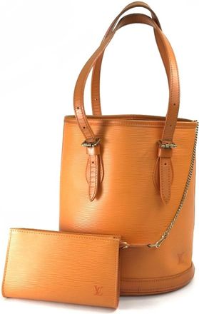 Louis Vuitton Epi Orange Epi Leather Handbag Shoulder Bag Tote Bag (Pre-Owned)