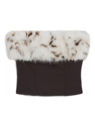 Apparis Ivy tube top - women - Polyester/Recycled Polyester/Acrylic/Modacrylic/Spandex/Elastane - S - Black