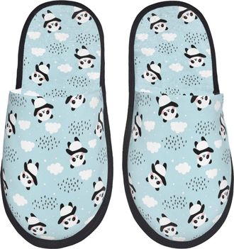 Generic Cute Panda Bear Men Women Sliders Slip On Slippers Warm Shoes For Indoor Outdoor Bedroom L