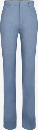 Saint Laurent Ausgestellte Jeans mit hoher Taille Sky Blue