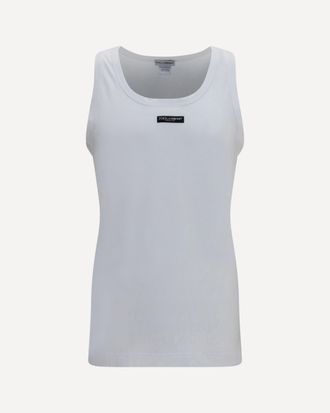 Dolce & Gabbana Canotta Marcello in cotone bielastico con etichetta logo Man 4