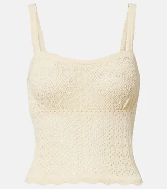 D&ocirc;en D&ocirc;en Nadille pointelle scalloped top