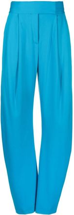 The Attico Gary virgin-wool trousers - women - Elastane/Virgin Wool/Cupro/Cotton - 42 - Blue