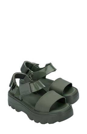 Melissa Kick Off Platform Sandal in Green at Nordstrom, Size 10