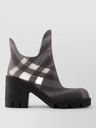 Burberry marsh heel ankle boots geometric leather
