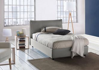 Dmora Dmora - Cama De Plaza Y Media Deusebi, Cama Contenedor Con Revestimiento De Tela, 100% Made In Italy, Apertura Frontal, Adecuado Para Colch&oacute;n Cm 120x1