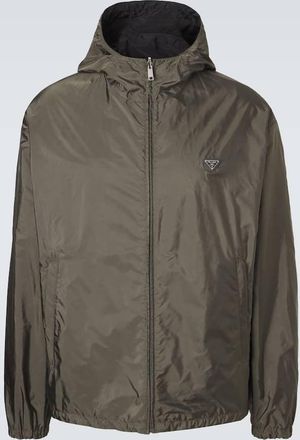 Prada Giacca reversibile in Re-Nylon con pelle
