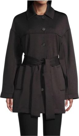 Max Mara Geknoopte Jas - Dames - Zomerjassen - Zwart - M - Jassen